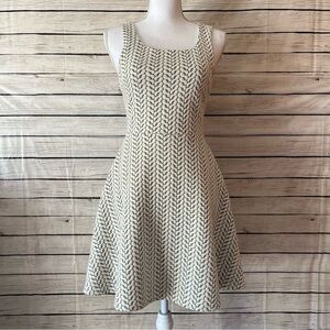 41 Hawthorn Ivory and Charcoal Patterned Mini Dress